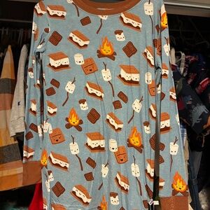 S’mores little sleepies long sleeve and pants pajama set